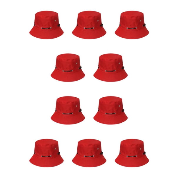 Sonducket Sombrero cómodo Gorra de pescador de verano con protección Sombrilla Poliéster Protector solar Gorra de pescador roja 58cm rojo 58cm 10Conjunto