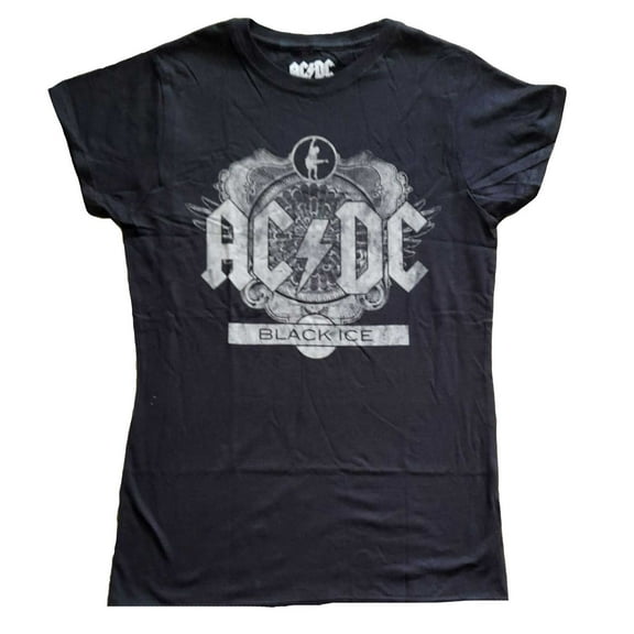 AC/DC Ladies T-Shirt: Black Ice (Large)