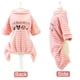 thumbnail image 4 of Pijamas para perros pequeños, ropa para cachorros de 4 patas, mono cálido de invierno para perros machos y hembras (rosa) XXL, 4 of 6
