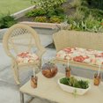 thumbnail image 2 of Jordan Manufacturing 18" x 18" Anita Scorn Grey Floral Square Tufted Contoured Outdoor Wicker Seat Cushion (2 Pack), 2 of 12