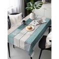 thumbnail image 6 of Turquoise Grey Wooden Table Cloth, Farmhouse Teal Wood Waterproof Tablecloth for Rectangle Tables, Reusable Washable Fabric Table Cover for Restaurant Kitchen Dining Tables 60"x120", 6 of 6
