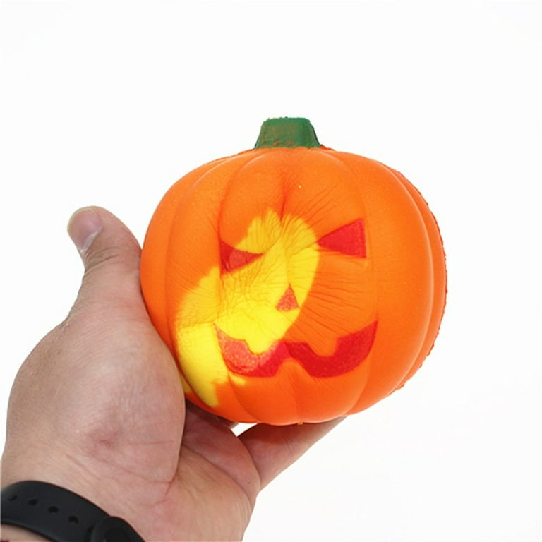 Squishy Toy Halloween Discolor Decompression Resilience Pumpkin Toy For Children And Adult Pool Toys For Toddlers 1 3 Pu As Shown