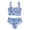 Sky Blue, variant on Girls Swimsuit Swimwear Ruffled Medium Large Split Girls Bathing Suit