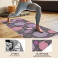 thumbnail image 4 of Pioneer Flower Floral Print Pattern Hot Yoga Mat Towel Non Slip for Hot Yoga - Quick-Drying Yoga Mat Cover with 4 Corner Pockets with Travel Bag - Hot Yoga Towel Non Slip 70"x26", 4 of 6