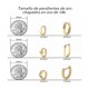 thumbnail image 2 of Aretes De Laminado de Oro 14k Mujer Arracadas Huggies Moda 6 PARES, 2 of 4