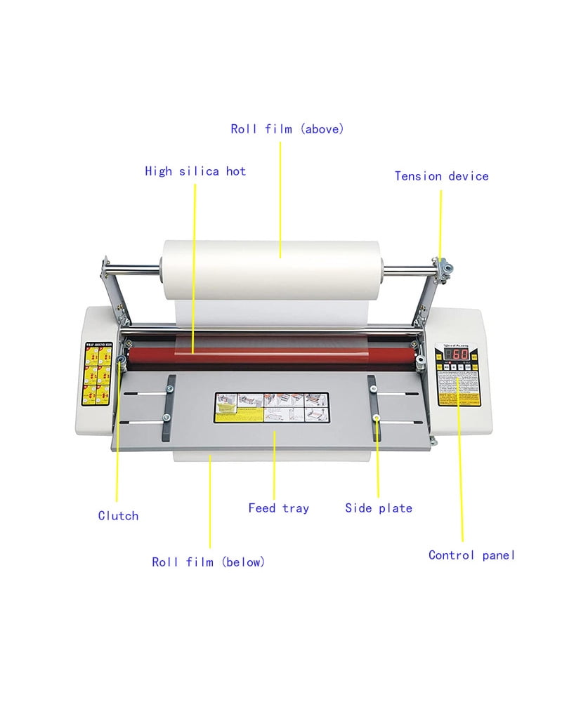 INTSUPERMAI A2 Hot Cold Roll Laminator Double Side Thermal Laminator with 2 Rollers Film