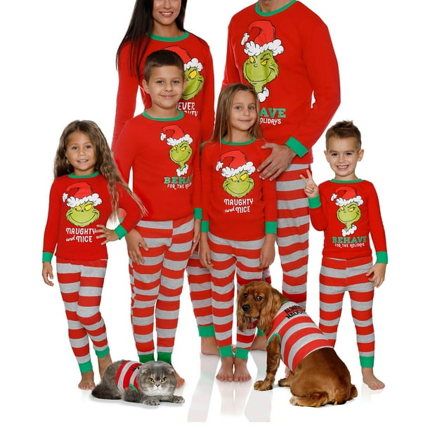 Tout nouveau Noël The Grinch Pyjamas Adultes Enfants Famille Matching  Vêtements de nuit Ensembles de pyjamas#tmfz01169