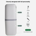 thumbnail image 3 of 2pcs Travel Toothbrush Cup Case, Toothbrush Container Portable Travel Toothbrush Holder Toothpaste Storage, 20.5*7.5*5.5cmwhite, 3 of 5