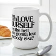 thumbnail image 6 of CafePress - Love Yourself Mugs - 15 oz Ceramic Large White Novelty Mug, 6 of 6