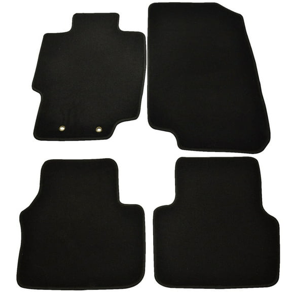 Ikon Motorsports Compatible with 04-08 Acura TL 4Dr OE Factory Style Black Nylon Carpet Car Floor Mats Front Rear 4pc 2004 2005 2006 2007 2008