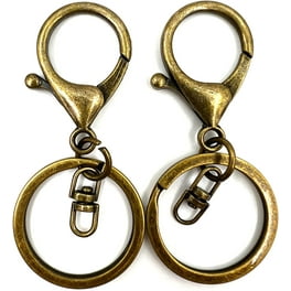 FEGVE Titanium Key Rings Split Rings Non Magnetic Small Keyrings Jump Rings  for Necklaces Keys Jewelry Attachment - 15pcs Mix 10/12/14mm (Black)