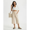 thumbnail image 2 of WQD Women's Capri Pants High Waisted Linen Wide Leg Trousers Summer Casual Palazzo Work Pants with Pockets, 2 of 7