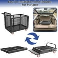 thumbnail image 5 of Heavy Duty Foldable Platform Truck Cart with Wheels - 1800 LBS Capacity Collapsible Push Dolly with Cage for Warehouse & Industrial Moving, 5 of 8