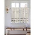 thumbnail image 2 of Vintage Botanical Bathroom Window Curtain, Herb on Beige Leaves Retro Country Light Filtering Coffee Kitchen Curtains, Bedroom Living Room Curtains 2 Panel 84"x45", 2 of 6
