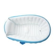 thumbnail image 4 of Lipstore Inflatable Baby Bathtub Baby Pool Foldable Portable Shower Basin for Newborn Blue, 4 of 8