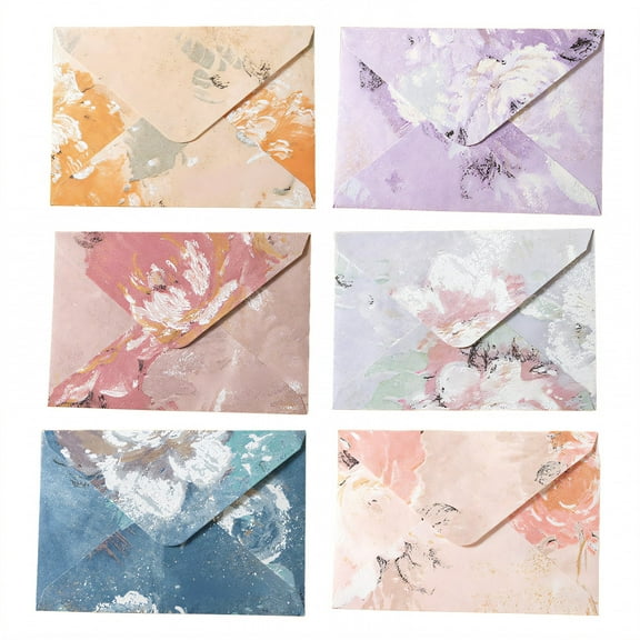 CCOCC 6Pcs Money Envelopes for Cash,6.3*4.33 in Gift Card Envelopes,Envelopes 4X6,Gold