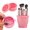 Pink, variant on Makeup Brushes Cleaner Mat with Brush Storage Holder, Folding Portable Washing Tool for Makeup Brush Cleaning, 2 In 1 Silicone Brush Cleaner Pad & Cosmetic Brush Organizer Rack (Blue)