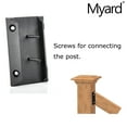 thumbnail image 5 of Myard PNP111902S-R Inclined Stair Railing Connectors with Screws for 2x4 Inches (Actual 1.5x3.5 Inches) Inclined Stair Wood Handrail (1 Pair, Red Clay), 5 of 7