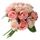 thumbnail image 4 of Wosthever Ramo de rosas artificiales de 12 cabezas, paquete de flores, decoración del hogar, boda, flor falsa Flores artificiales champán, 4 of 6
