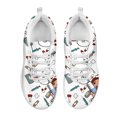 thumbnail image 1 of Zapatillas de deporte informales con estampado de enfermera médica para mujer, cómodas zapatillas para caminar, transpirables, para equipo hospitalario, 1 of 6