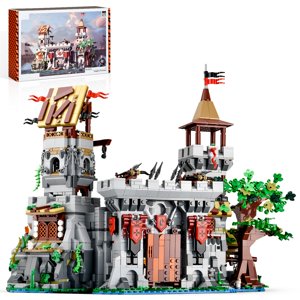 BNG Architecture Castle Building Set for Adult, 2 in 1 Fortress Architecture Building Block, House Collection STEM Toy, Home Office Decor and Creativ