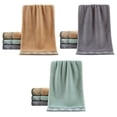 thumbnail image 6 of Towel pure cotton jacquard pattern daily adult spors household cotton face towel 2pcs Green 34*73, 6 of 8
