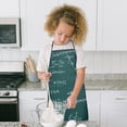 thumbnail image 4 of Math Equations Geometry Green Pattern Kids Aprons for Girls and Boys,Adjustable Neck Strap Toddler Aprons for Kids Cooking Baking, 4 of 6