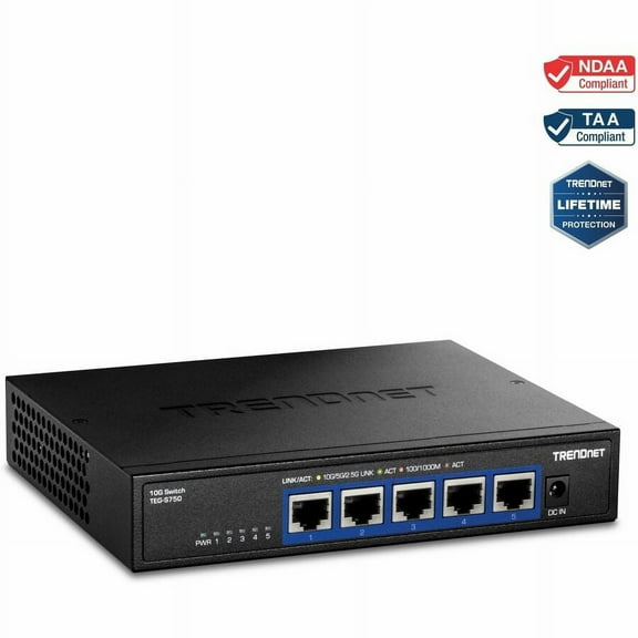 TRENDnet TEG-S750, 5-Port 10G Switch,