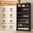 thumbnail image 3 of 71" Tall Freestanding Shoe Cabinet, 9-Tier Adjustable Wood Shoe Rack with Open Storage for Entryway, Hallway & Small Spaces – Modern White Storage Organizer, 3 of 5