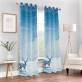 thumbnail image 6 of Deers Snow Trees Blue Blackout Curtain Panels Drapes Privacy Assured with Light Filtering Curtains for Living room Bedroom Bathroom Window, 6 of 6
