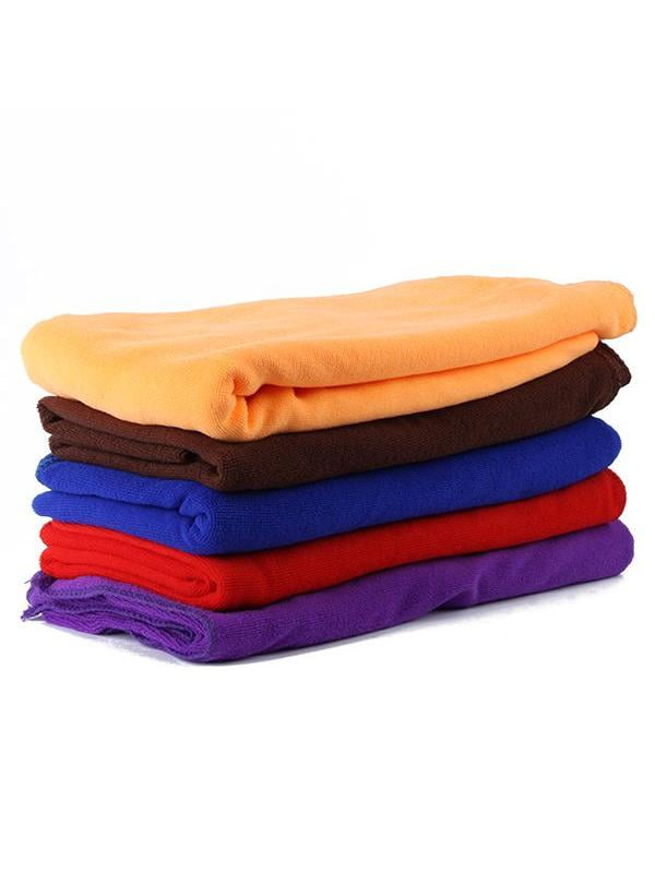 YESZ Microfiber Drying Towels for Cars Dark Blue 70cm by 140cm Colorful Microfiber Quick Drying Absorbent Soft Bath Towels Wash Cloths