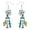 Gray, variant on Teacher's Day Acrylic Novelty Earrings UFO Alien Rocket Satellite Dangle Jewelry for Women Teacher Gift