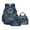 Blue - Pug Paw, variant on Backpack for Girls, Highland Cattle Butterfly Printed Lightweight Bookbag with Lunch Box Set, Large 17 Inch Kids School Bag 3pcs Set with Pencil Case, Kids Teens Back to School Gifts