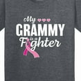 thumbnail image 4 of Inktastic Breast Cancer Awareness My Grammy is a Fighter Youth T-Shirt, 4 of 5