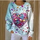 thumbnail image 4 of TaTaai Hoodies Shirts for Women Early Fall Long Sleeve Tops Vintage Graphic Outfits Tops Fashion Pullover Tees Gift, 4 of 6