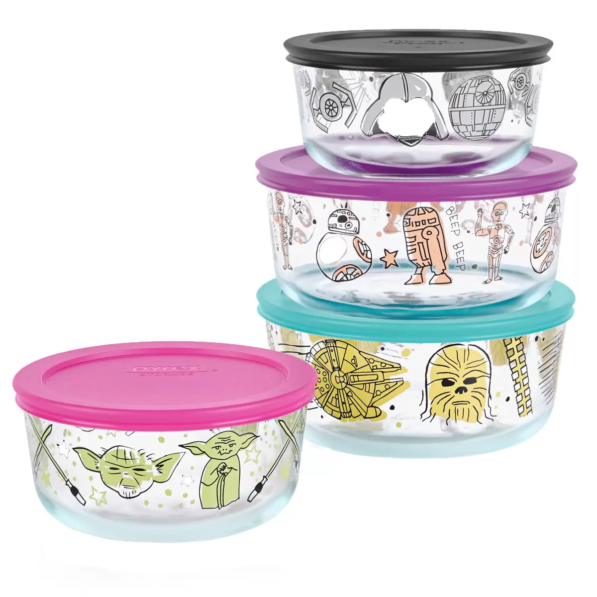 Pyrex Disney Glass Storage 8 Piece Set Star Wars - Walmart.ca