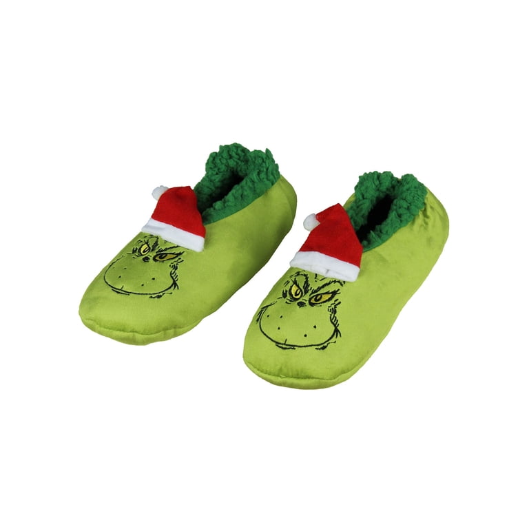 GRINCH GREEN SLIPPERS Amazon.com | Adult The Grinch Slippers | 3D Dr. Seuss  main image 2