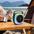 thumbnail image 5 of 6.5" Portable Mini Bluetooth Speaker Sports Stereo Lightweight Desktop RGB Lights TWS FM USB Black, 5 of 9