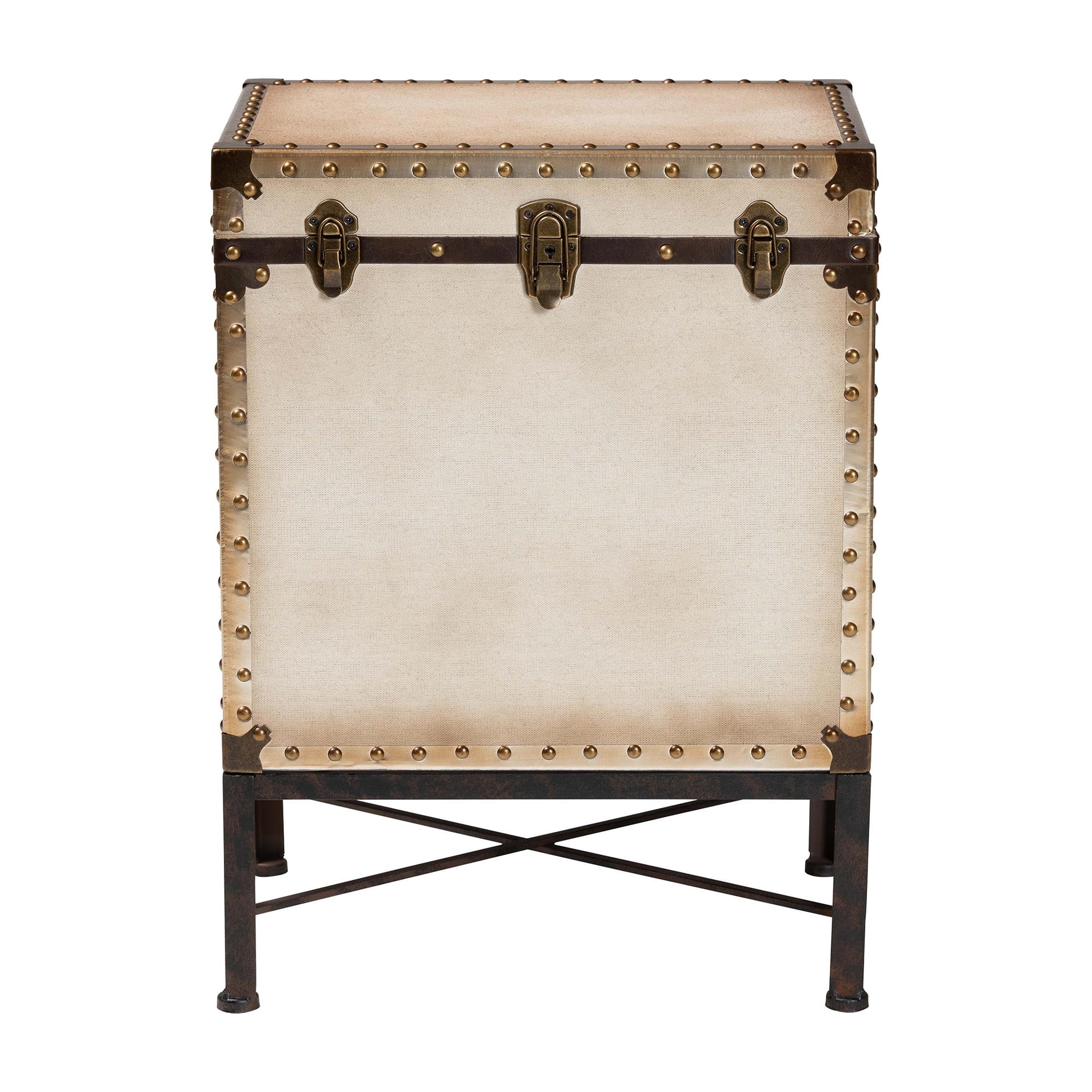 Baxton Studio Laura Vintage Trunk, Bronze