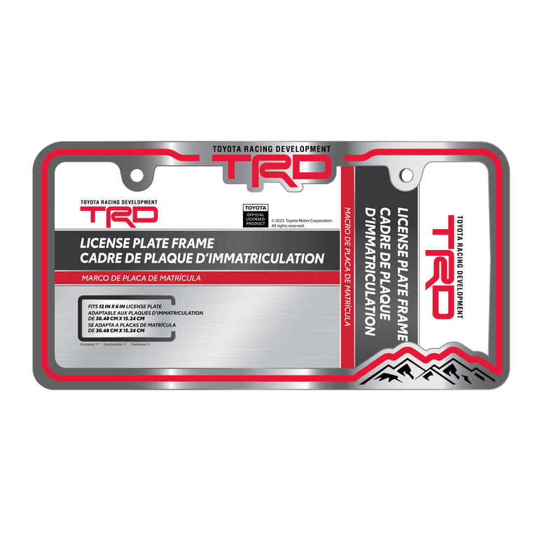 Toyota TRD Red Stripe Metal License Plate Frame - Walmart.com Toyota TRD Red Stripe Metal License Plate Frame - Walmart.com