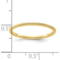 thumbnail image 5 of 14K Yellow Gold 1.2mm Twisted Wire Pattern Stackable Band (Size 5.5) Made In United States stk22-120y-5.5, 5 of 6