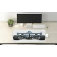 thumbnail image 2 of Cars Computer Mouse Pad, Back View of a Formula Race Car Rally Competition Sports Cartoon Style, Rectangle Non-Slip Rubber Mousepad Large, 31" x 12", Bluegrey White and Black, by Ambesonne, 2 of 2