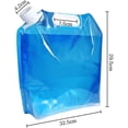 thumbnail image 2 of Contenedor de agua plegable de 5 l, 4 paquetes, bolsa de agua plegable de plástico sin BPA para automóvil, 2 of 5