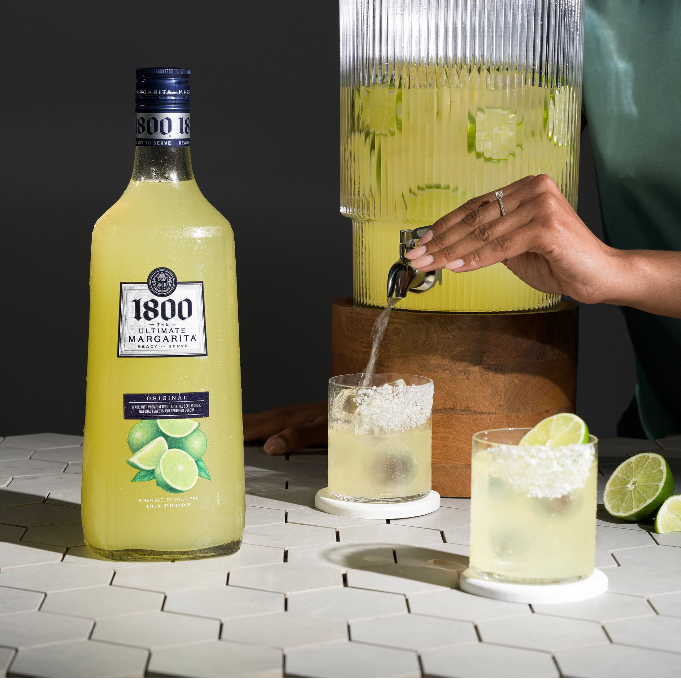 1800 The Ultimate Margarita Original Cocktail, 1.75 L Glass Bottle, 9.95% ABV