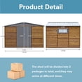thumbnail image 4 of 8x10 FT Iron-Wood Combination Tool Shed with 2 Translucent Windows, Bright Garden Room & Outdoor Workshop for Backyard, 4 of 12