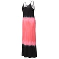 thumbnail image 4 of Robe Maxi Sans Manches à Col en V Dégradé Colorblock pour Femmes, 4 of 7