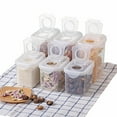 thumbnail image 5 of Clear Plastic Food Storage Containers with Lids - Airtight Kitchen Pantry Organizers for Grains, Snacks & Dry Goods | Leakproof Refrigerator & Freezer Safe BPA-Free Containers | Set of 1, 5 of 6