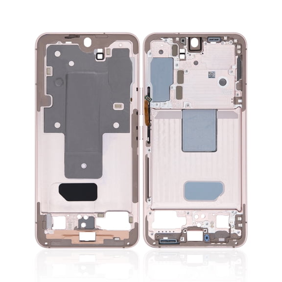 Replacement Mid-Frame Housing Compatible For Samsung Galaxy S22 5G (North American Version) (Pink Gold)