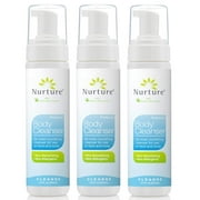 No Rinse Body Wash by Nurture | Full Body Cleansing Foam That Also Moisturizes, and Protects Skin - Non Allergenic - Non Sensitizing - Rinse Free Wipe Away Cleanser - 3 Bottles