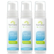 No Rinse Body Wash by Nurture | Full Body Cleansing Foam That Also Moisturizes, and Protects Skin - Non Allergenic - Non Sensitizing - Rinse Free Wipe Away Cleanser - 3 Bottles